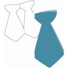 tie shaped card