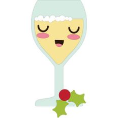 a christmas toast glass