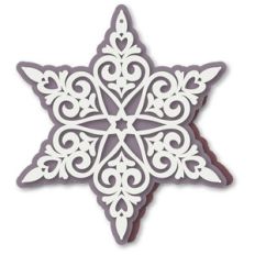 snowflake heart cut work card