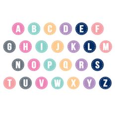 stitched circle alphabet