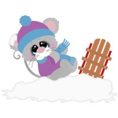 snow mouse sledding