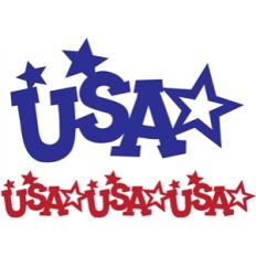 usa stars border and image