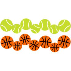 tennis basketball borders