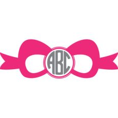 little bow monogram