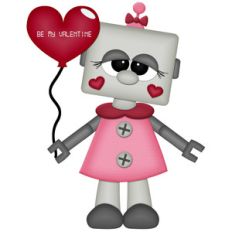 be my valentine robot with balloon