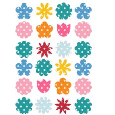 polka dot flower stickers