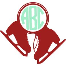 ice skates monogram