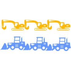 construction tractors borders