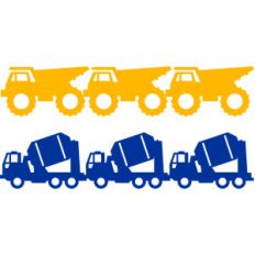 construction trucks borders
