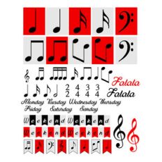 music-themed stickers