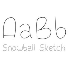 snowball sketch font