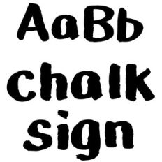 chalk sign font