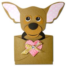 chihuahua hug gift card holder