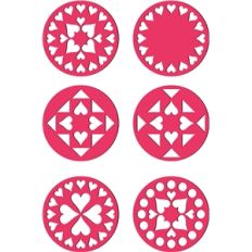 heart circles embellishments - geometric design