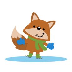 skating fox