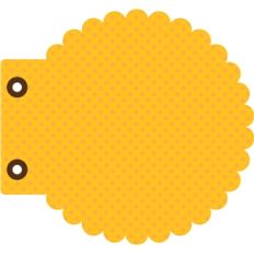 circle scalloped mini album