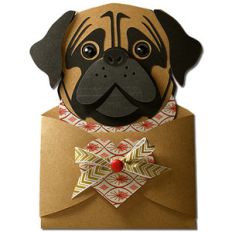 pug hug gift card holder