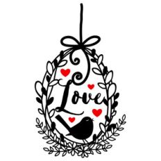 lovebird wreath