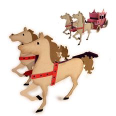ponies 3d carriage team