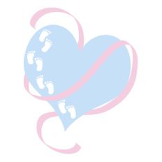 baby footprints heart