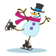 skating snowman