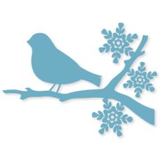bird branch w/snowflake cluster