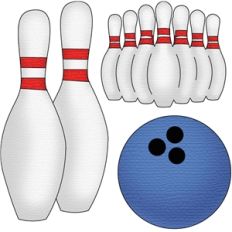 bowling pins and ball