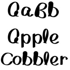 apple cobbler font