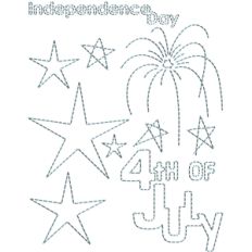 stitching templates - 4th july