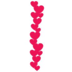 stitched vertical heart border