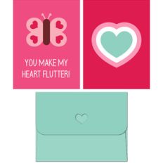 butterfly + heart valentine