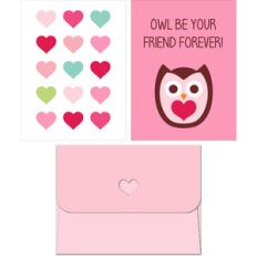 owl + hearts valentine
