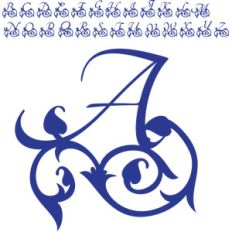 leaf swirl monogram