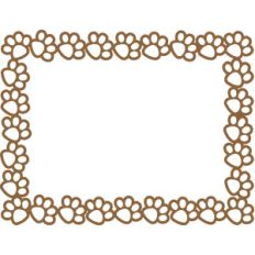 dog paw filigree frame