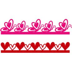 butterfly hearts borders