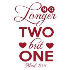 no longer two but one