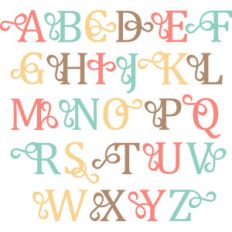 flourish monograms uppercase