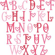 heart uppercase monograms