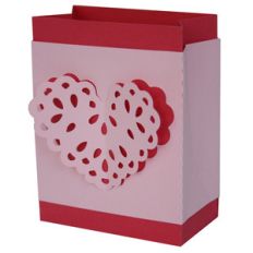 heart doily bag