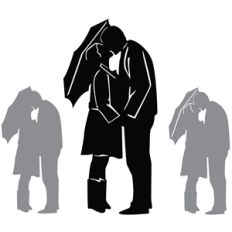 couple with umbrella