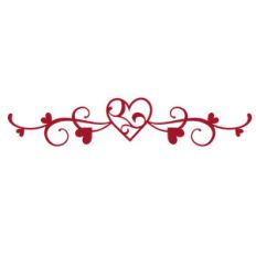 fancy flourish heart border