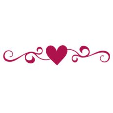 simple flourish heart border