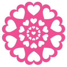 valentine heart doily