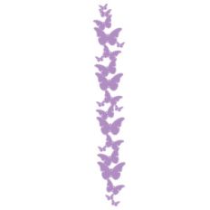 stitched vertical butterfly border