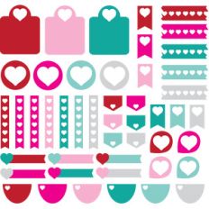 heart planner tabs