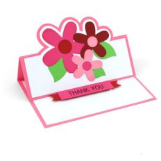 a2 flowers easel card
