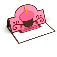 a2 happy birthday cupcake easel card