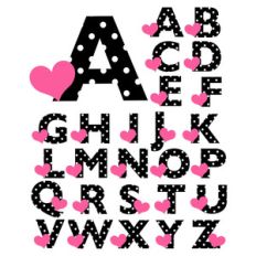 polka dot love monograms
