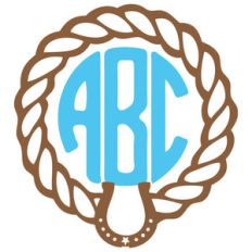 cowboy horseshoe monogram