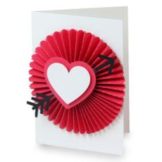accordian heart folded card